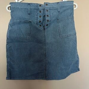 Tommy Hilfiger Blue Pinstripe Mini Skirt